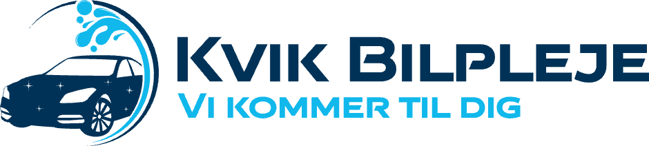 Kvik Bilpleje logo med sloganet Vi kommer til dig